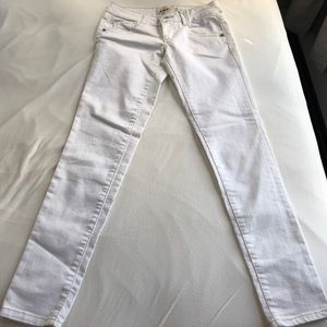 White low rise skinny jeans